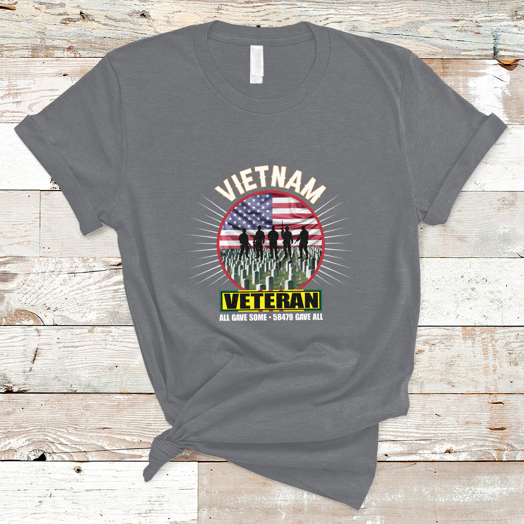 Vietnam Veteran All Gave Some 58,479 Gave All Patriotic T-Shirt - Wonder Print Shop
