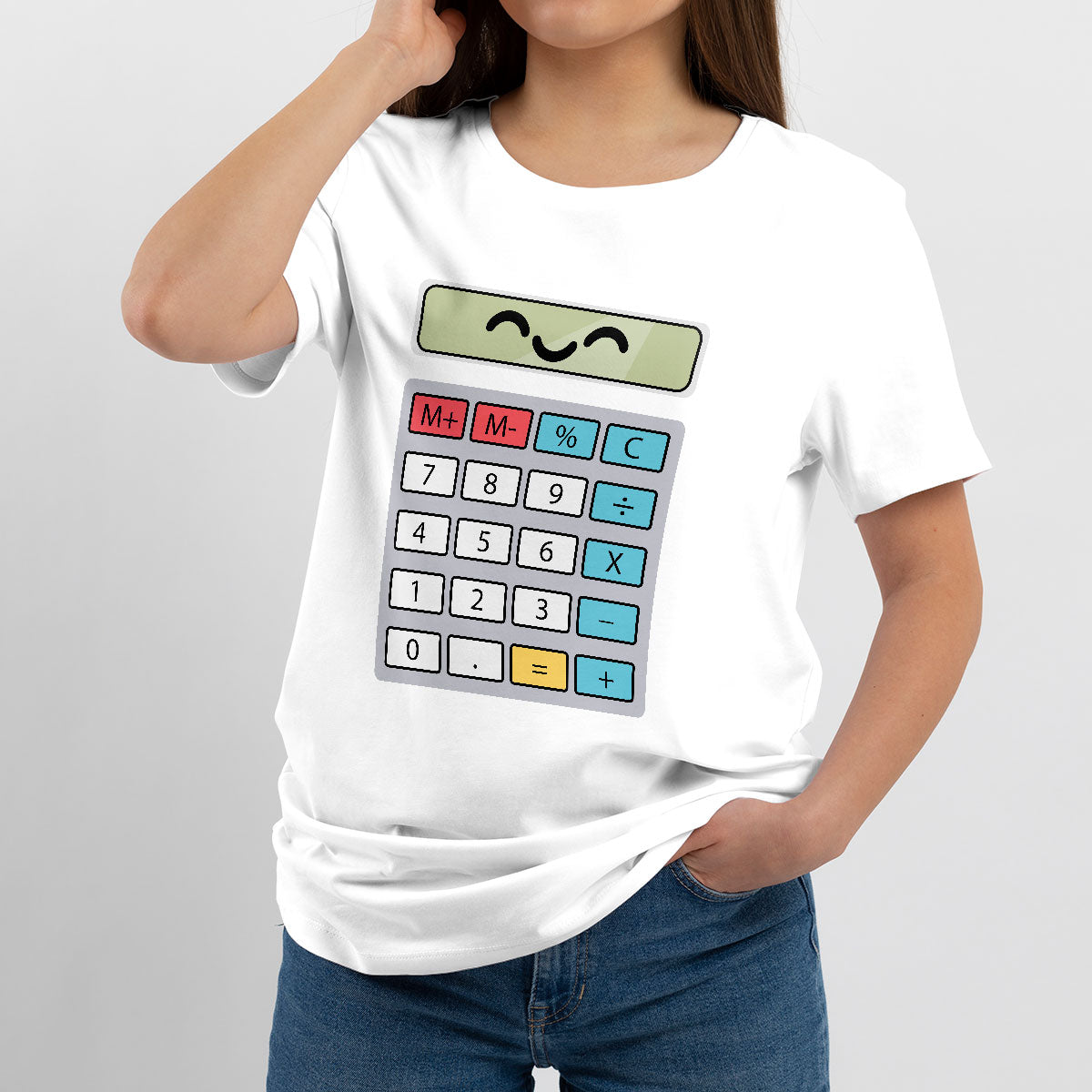 Number Day Math Day Calculator Costume I Am A Calculator Let's Have Fun With The Numbers T Shirt - Wonder Print Shop