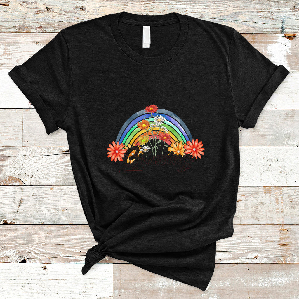 I Can't I'm Busy Growing A Human Pregnant Mom First Mother's Day Retro Rainbow T Shirt - Wonder Print Shop
