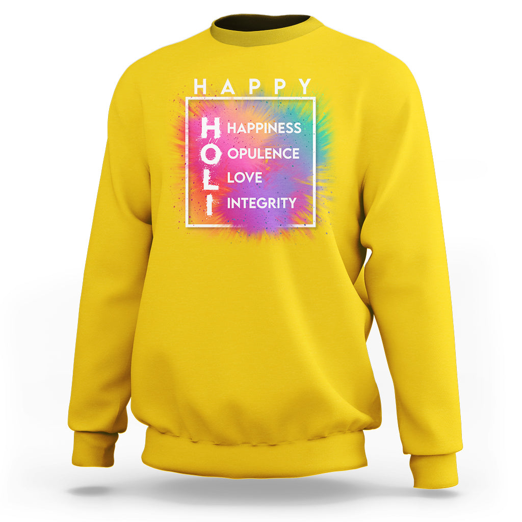 Happy Holi Meaningful Holi Definition H-O-L-I Holi India Festival Of Colors Sweatshirt - Wonder Print Shop