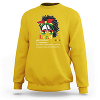 Daisy yellow crewneck sweatshirt with front illustrated graphic and slogan text