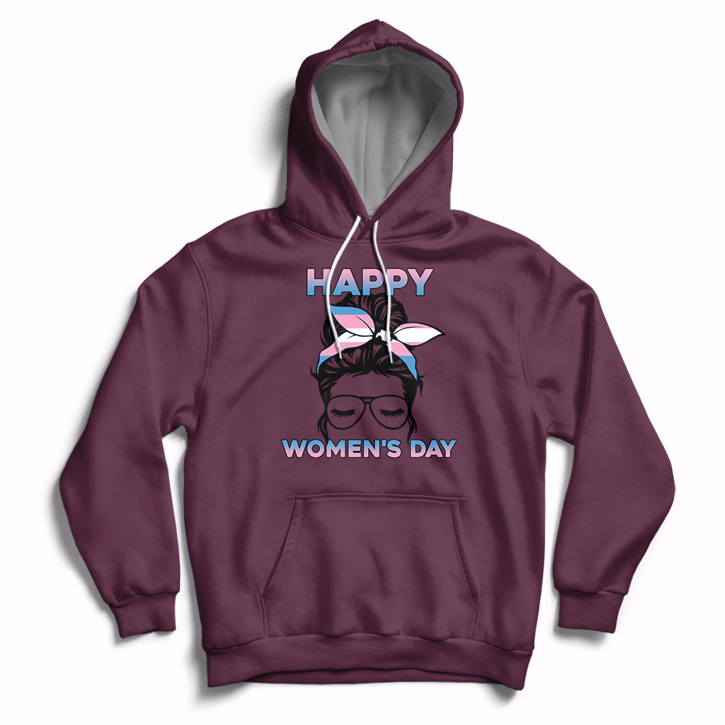 Happy Women's Day Embrace Equity Trans Women Are Women Hoodie - Wonder Print Shop