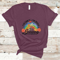 I Can't I'm Busy Growing A Human Pregnant Mom First Mother's Day Retro Rainbow T Shirt - Wonder Print Shop
