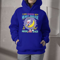 Unicorn I Love Someone With Heart Disease To The Moon & Back Hoodie - Wonder Print Shop