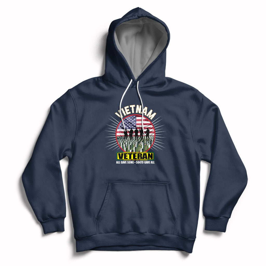 Vietnam Veteran All Gave Some 58,479 Gave All Patriotic Hoodie - Wonder Print Shop