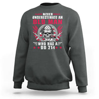 Never Underestimate An Old Man Who Has A DD214 Skull Soldier Sweatshirt - Wonder Print Shop