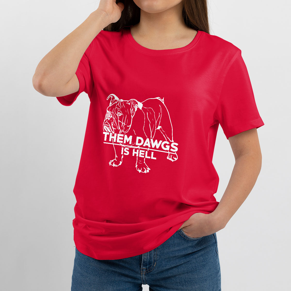 Funny Them Dawgs Is Hell Bulldog Sarcasm T Shirt - Wonder Print Shop