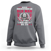 Never Underestimate An Old Man Who Has A DD214 Skull Soldier Sweatshirt - Wonder Print Shop