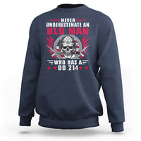 Never Underestimate An Old Man Who Has A DD214 Skull Soldier Sweatshirt - Wonder Print Shop