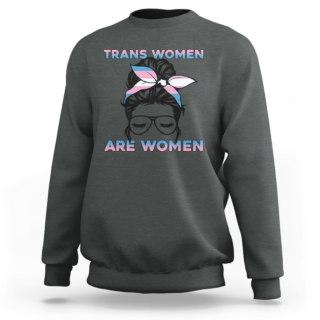 Happy Women's Day Embrace Equity Trans Women Are Women Sweatshirt - Wonder Print Shop