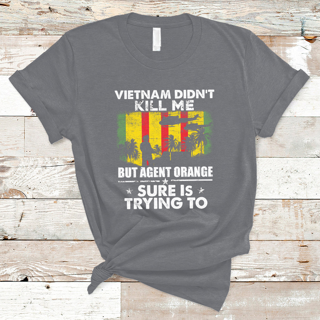 Vietnam Veteran's Day Agent Orange Victims Retired Soldiers T-Shirt - Wonder Print Shop