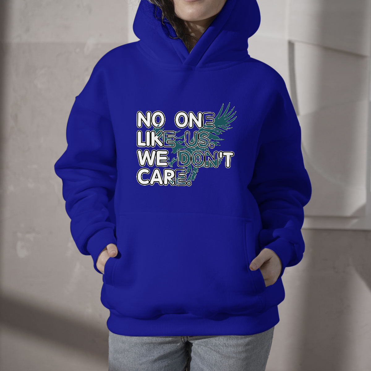 No One Like Us We Don't Care Jawn It's A Philly Thing Eagle Hoodie - Wonder Print Shop