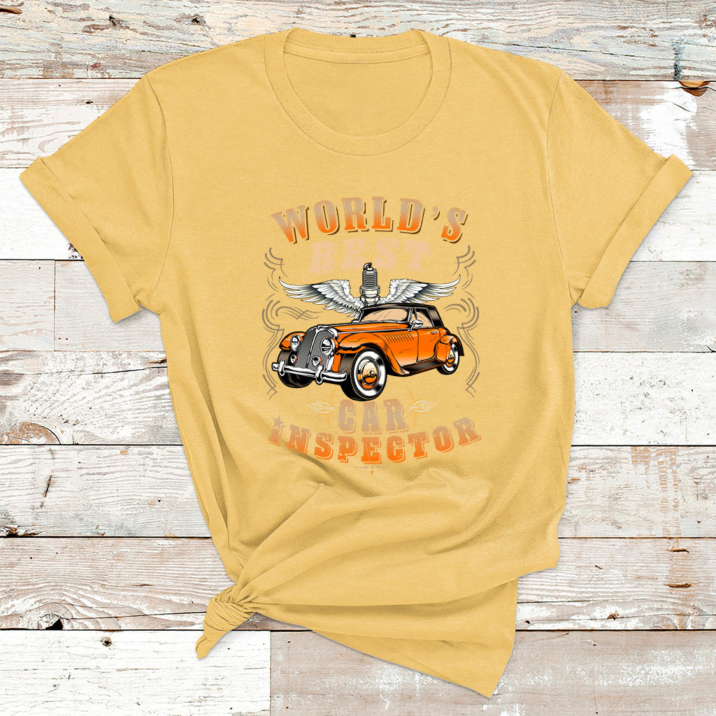 World's Best Car Inspector T Shirt - Wonder Print Shop