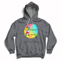 Charcoal autism support hoodie with gnome graphic and front kangaroo pocket