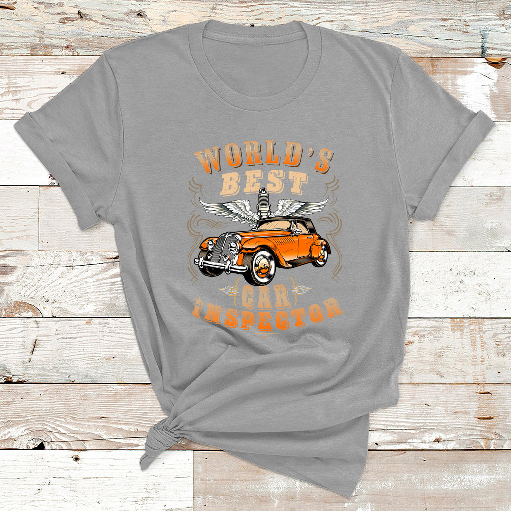 World's Best Car Inspector T Shirt - Wonder Print Shop