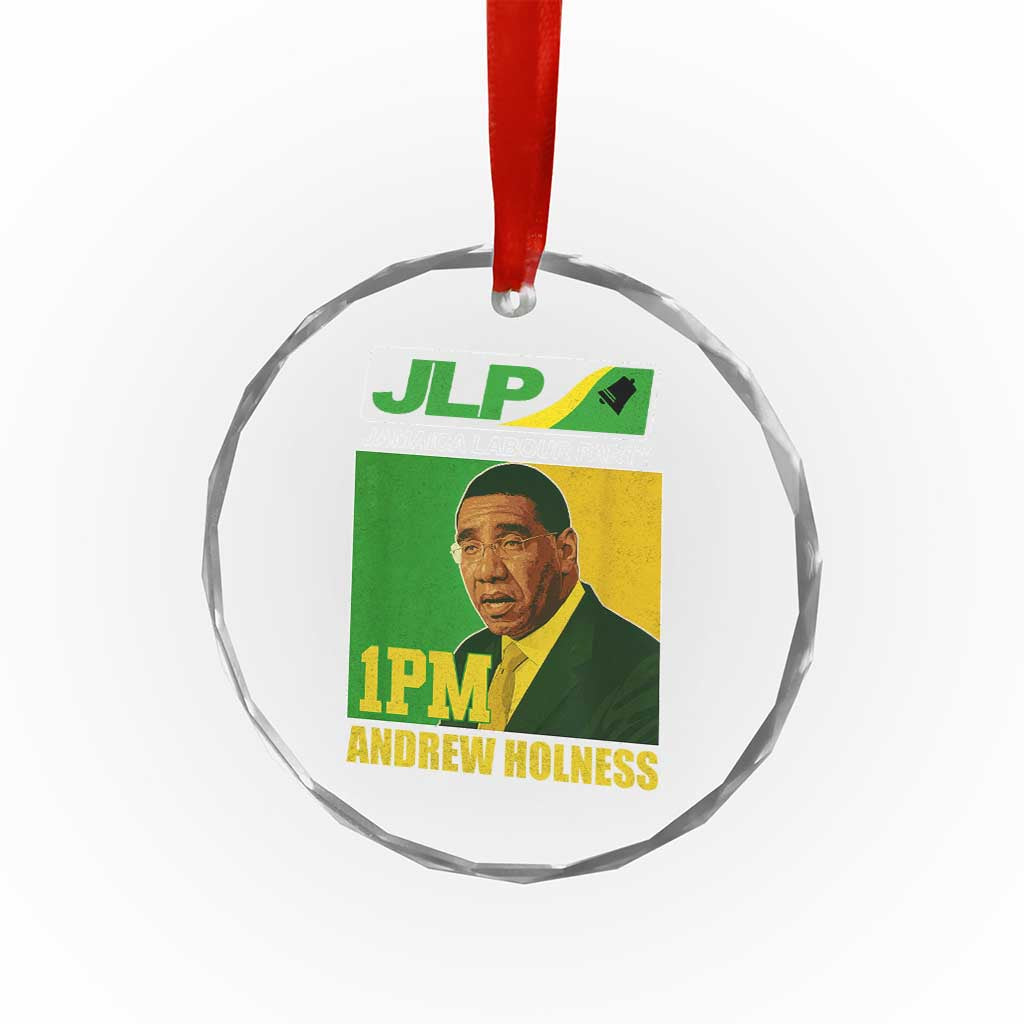 1PM Andrew Holness JPL Supporter Crystal Glass Ornament Jamaica Labor Party Jamaican Political Pride - Wonder Print Shop