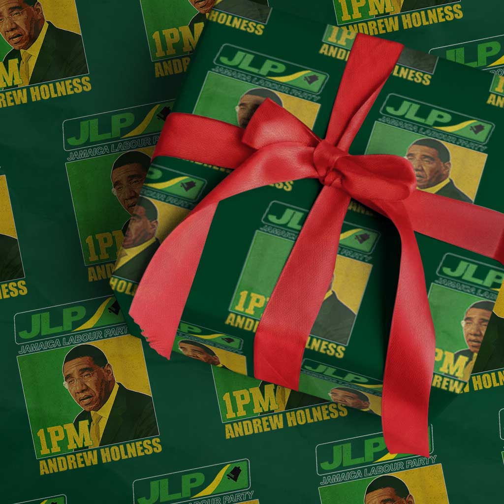 1PM Andrew Holness JPL Supporter Wrapping Paper Roll Jamaica Labor Party Jamaican Political Pride - Wonder Print Shop