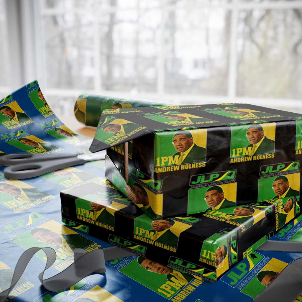 1PM Andrew Holness JPL Supporter Wrapping Paper Roll Jamaica Labor Party Jamaican Political Pride - Wonder Print Shop