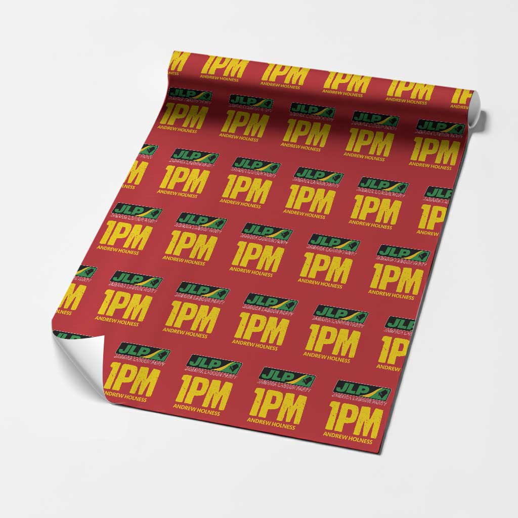 1PM Andrew Holness Wrapping Paper Roll Support JLP Jamaica Labour Party - Wonder Print Shop
