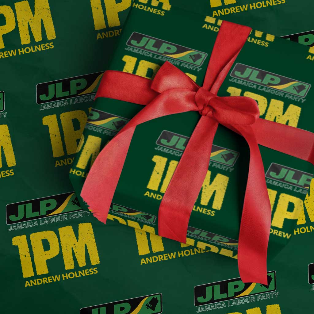 1PM Andrew Holness Wrapping Paper Roll Support JLP Jamaica Labour Party - Wonder Print Shop