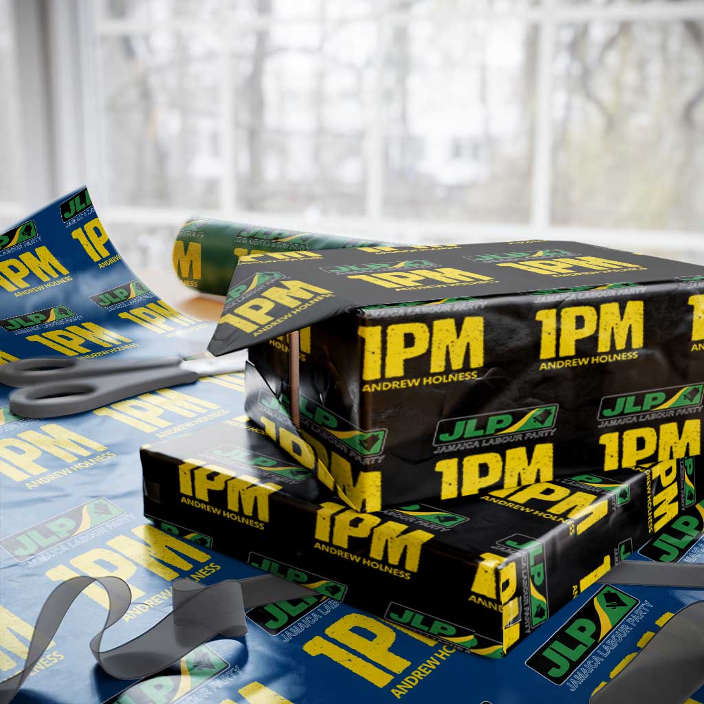1PM Andrew Holness Wrapping Paper Roll Support JLP Jamaica Labour Party - Wonder Print Shop