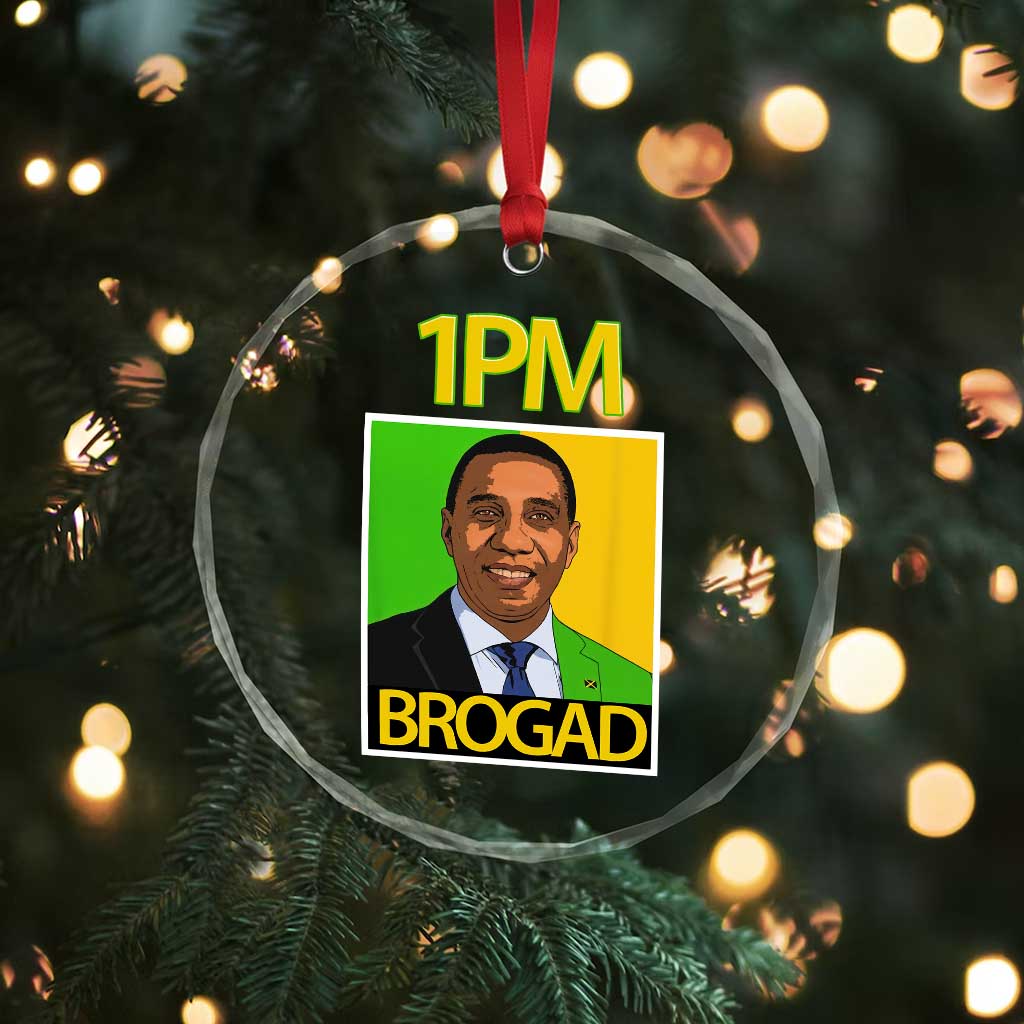 1PM BROGAD JLP Supporter Andrew Holness Crystal Glass Ornament Jamaica Labor Party Politics - Wonder Print Shop