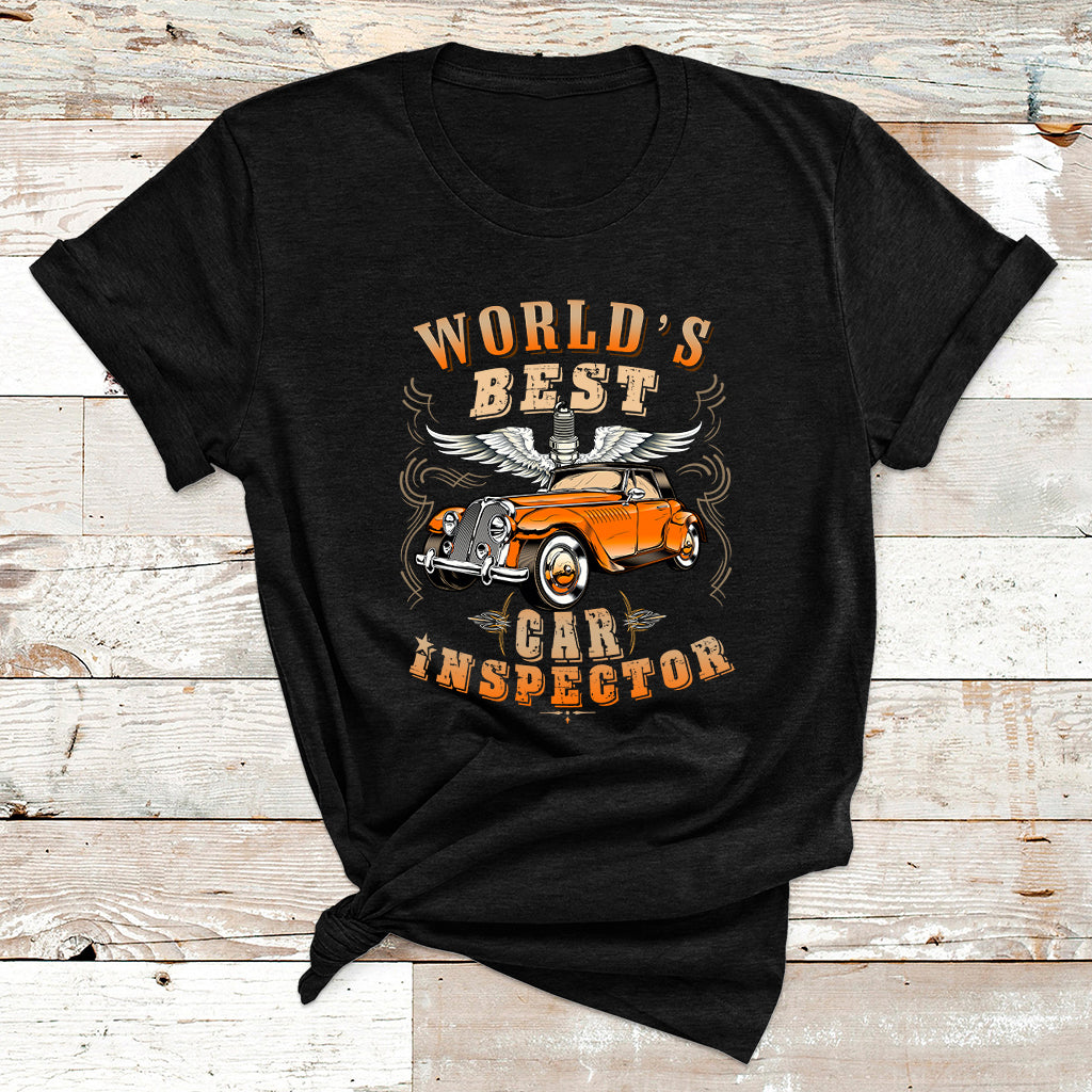 World's Best Car Inspector T Shirt - Wonder Print Shop