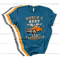 World's Best Car Inspector T Shirt - Wonder Print Shop