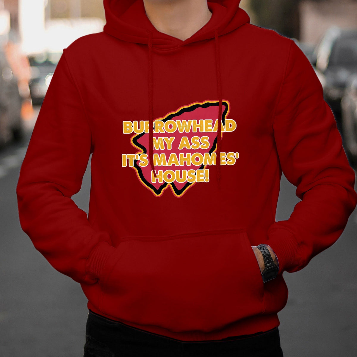 Funny Sarcastic Burrowhead My Ass Mock Hoodie - Wonder Print Shop