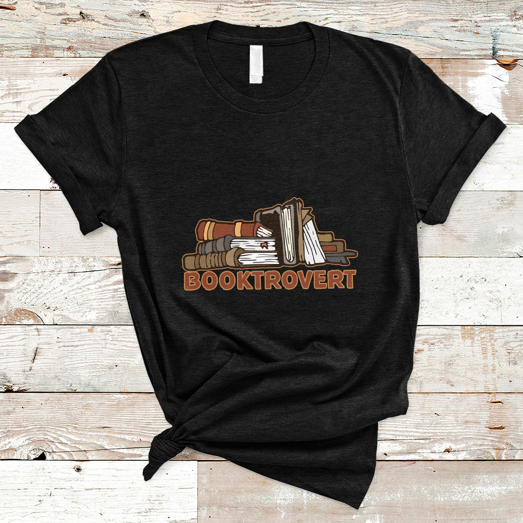 Booktrovert Definition Books Funny Book Lover Meaning Reader Reading T Shirt - Wonder Print Shop