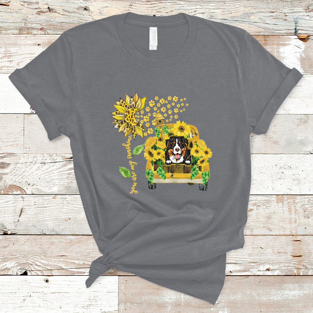 Cute Dog You Are My Sunshine Sunflower Dog Lover Pet Day T-Shirt - Wonder Print Shop