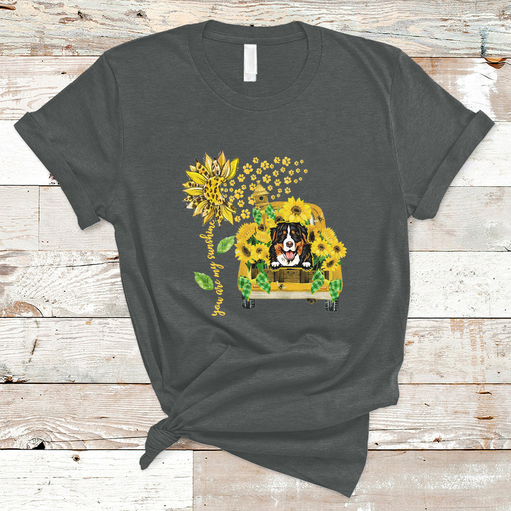 Cute Dog You Are My Sunshine Sunflower Dog Lover Pet Day T-Shirt - Wonder Print Shop