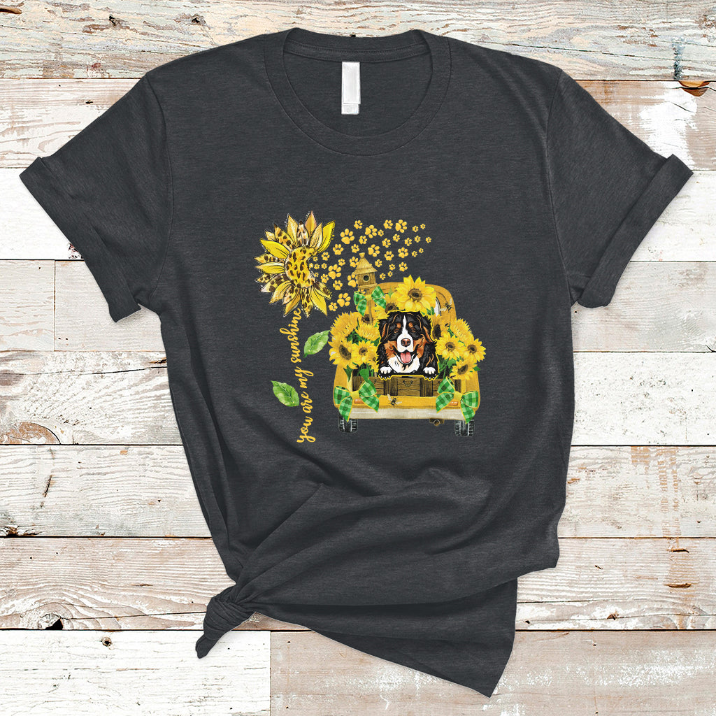 Cute Dog You Are My Sunshine Sunflower Dog Lover Pet Day T-Shirt - Wonder Print Shop