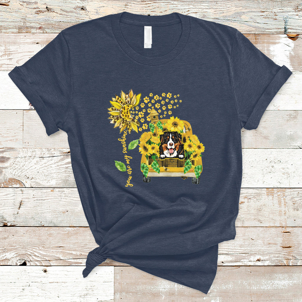 Cute Dog You Are My Sunshine Sunflower Dog Lover Pet Day T-Shirt - Wonder Print Shop