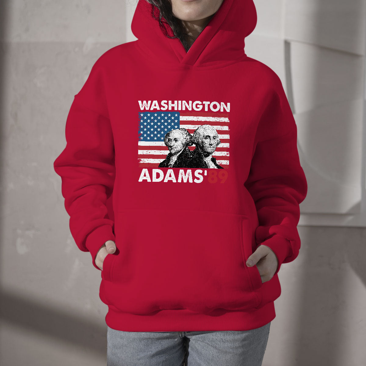 Washington Adams 1789 American Patriots Presidents Day US History US Pride Political Hoodie - Wonder Print Shop