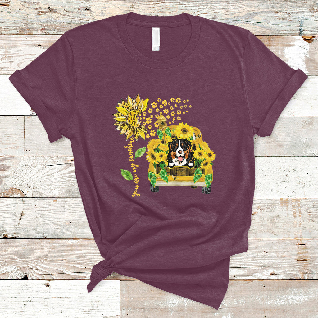 Cute Dog You Are My Sunshine Sunflower Dog Lover Pet Day T-Shirt - Wonder Print Shop