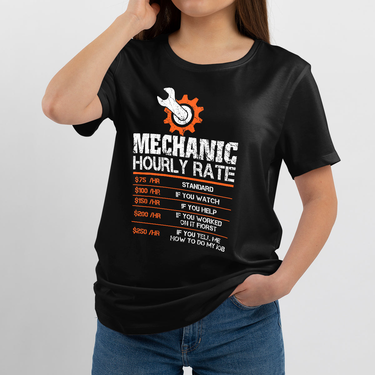 Funny Mechanic Hourly Labor Rates Mechanic Lover, Mechanic T Shirt - Wonder Print Shop
