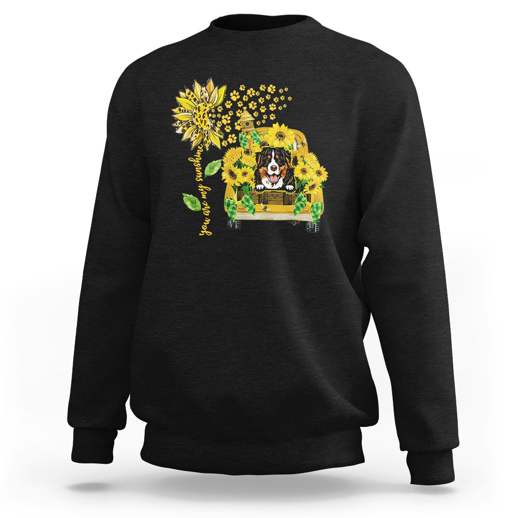 Cute Dog You Are My Sunshine Sunflower Dog Lover Pet Day Sweatshirt - Wonder Print Shop