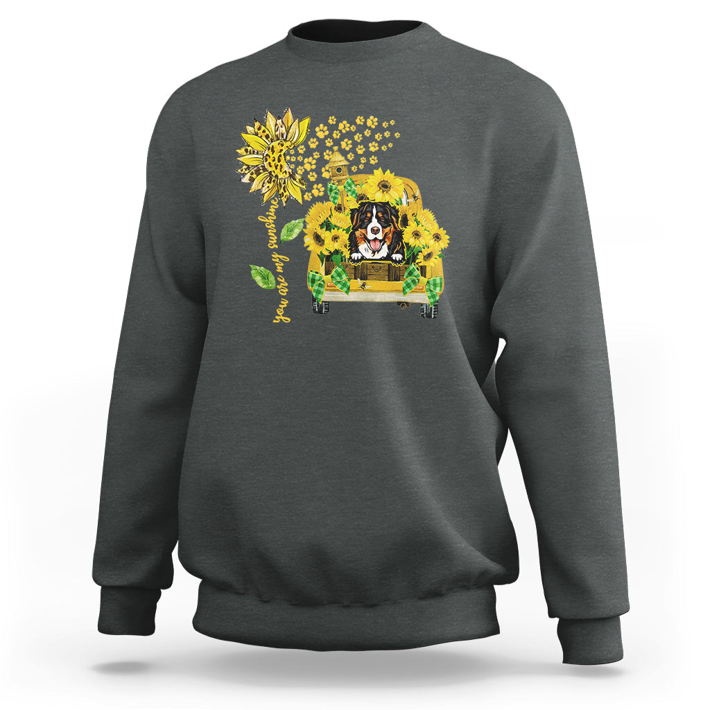 Cute Dog You Are My Sunshine Sunflower Dog Lover Pet Day Sweatshirt - Wonder Print Shop