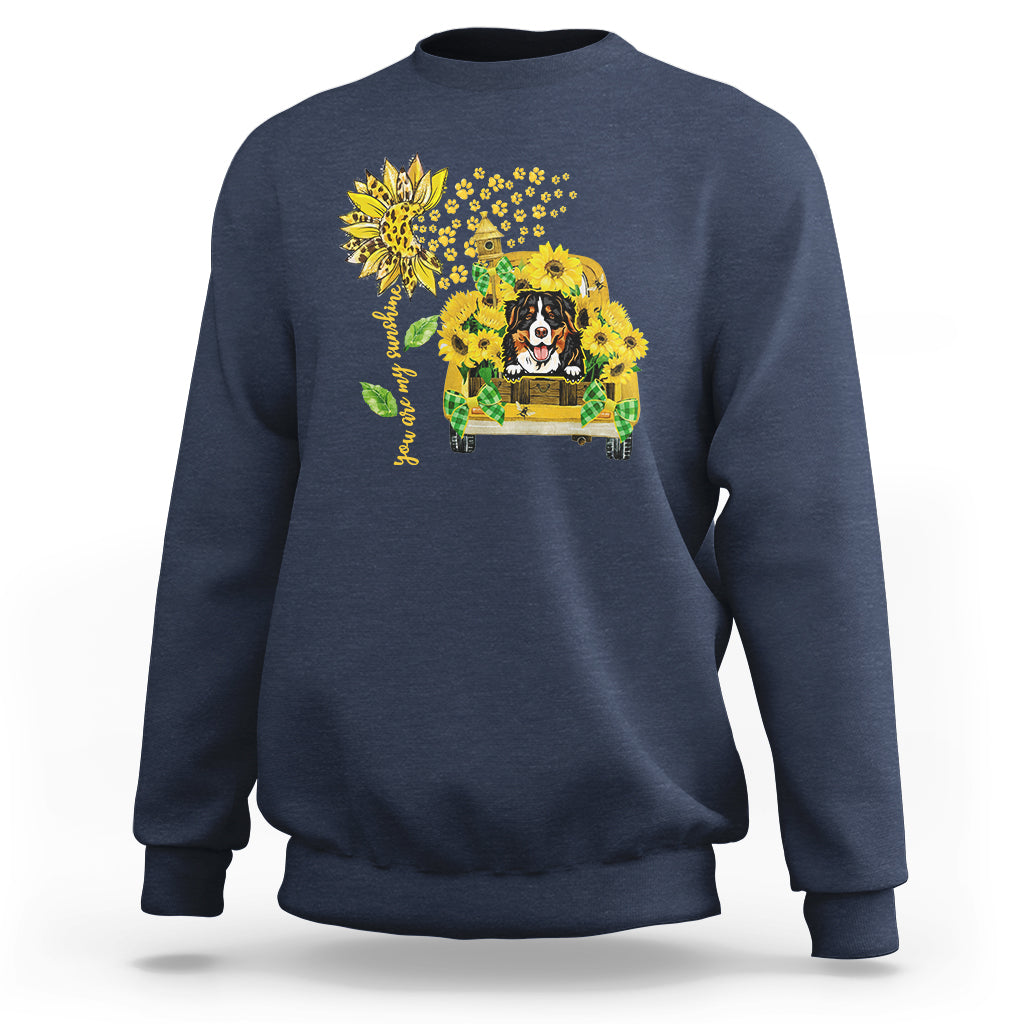 Cute Dog You Are My Sunshine Sunflower Dog Lover Pet Day Sweatshirt - Wonder Print Shop