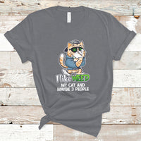 I Like Weed My Cat And 3 Maybe People Marijuana Leaf T Shirt - Wonder Print Shop
