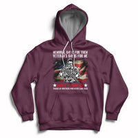 Memorial Day Is For Them Veteran's Day Is For Me Us Flag Hoodie - Wonder Print Shop