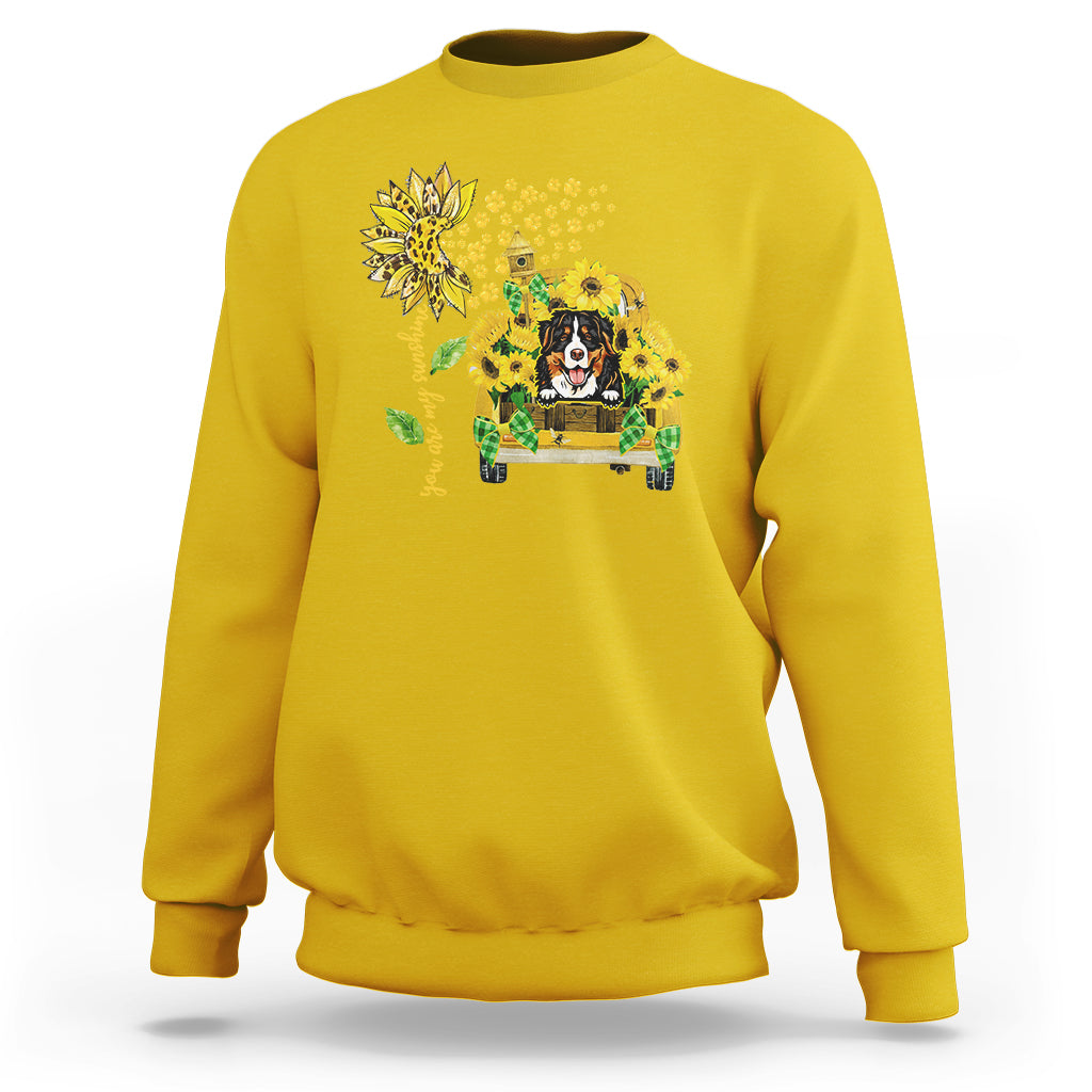 Cute Dog You Are My Sunshine Sunflower Dog Lover Pet Day Sweatshirt - Wonder Print Shop