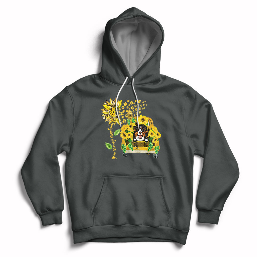 Cute Dog You Are My Sunshine Sunflower Dog Lover Pet Day Hoodie - Wonder Print Shop