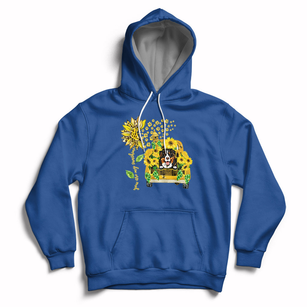 Cute Dog You Are My Sunshine Sunflower Dog Lover Pet Day Hoodie - Wonder Print Shop