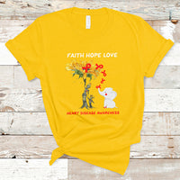 Faith Hope Love Heart Disease Awareness CHD Month Support T-Shirt - Wonder Print Shop