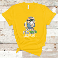 I Like Weed My Cat And 3 Maybe People Marijuana Leaf T Shirt - Wonder Print Shop