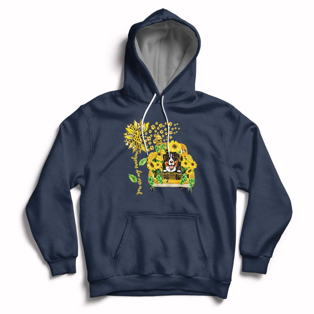 Cute Dog You Are My Sunshine Sunflower Dog Lover Pet Day Hoodie - Wonder Print Shop
