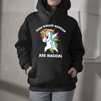 Rare Disease Warrior Are Magical Funny Unicorn Zebra Ribbon, Awareness Hoodie - Wonder Print Shop