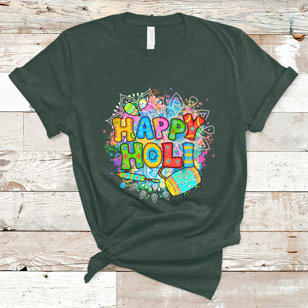 Happy Holi India Festival Of Colors For Women Men Kids India Hindu Gift T Shirt - Wonder Print Shop